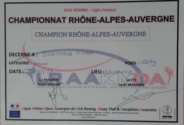championnat R/A/A de Light Contact
